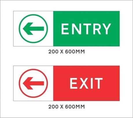 Apartment and Road Sign Boards